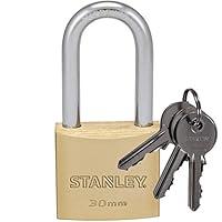 Algopix Similar Product 15 - Stanley 30 mm 3 Keys Solid Brass Padlock