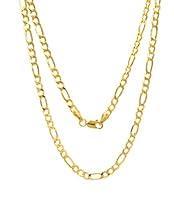 Algopix Similar Product 5 - JEWELHEART 14K Real Gold Figaro Chain 