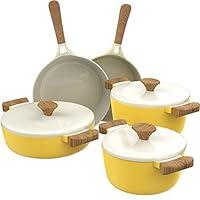Algopix Similar Product 7 - hOmeLabs Ceramic 8 Piece Cookware Set 