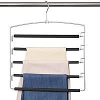 Algopix Similar Product 14 - Meetu Pants Hangers 5 Layers Stainless