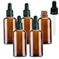 Algopix Similar Product 13 - Five 100ml Amber Glass Bottles with