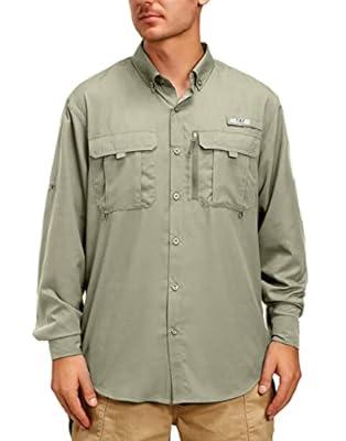 Best Deal for TGF Men's Sun Protection Fishing Shirts Long Sleeve