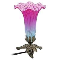 Algopix Similar Product 11 - DEI Pink Blue Tulip Uplight Lamp