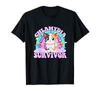 Algopix Similar Product 17 - Chlamydia Survivor Cat T-Shirt