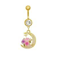 Algopix Similar Product 19 - Elegant Navel Jewelry for Women Moon