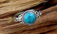 Algopix Similar Product 2 - Turquoise Stone Ring Handmade 925