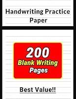 Algopix Similar Product 9 - Handwriting Practice Paper 200 Blank