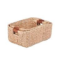 Algopix Similar Product 14 - HoneyCanDo 3pc sq Natural Baskets