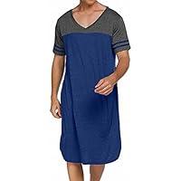 Algopix Similar Product 20 - KLGDA Nightgowns Mens V Neck Long