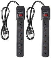 Algopix Similar Product 14 - Amazon Basics 6Outlet 200 Joule Surge