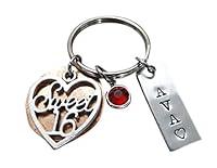 Algopix Similar Product 12 - Sweet 16 Personalized Keychain
