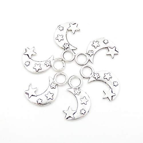 KitBeads 100pcs Antique Silver Star Charms Vintage Star of David Charms  Tibetan Star Charms for Jewelry Making Bulk