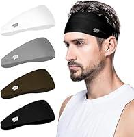 Algopix Similar Product 9 - poshei Mens Headband 4 Pack Mens