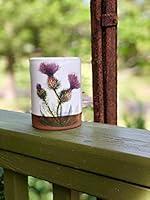 Algopix Similar Product 7 - Handmade Pottery Tumbler with Thistle