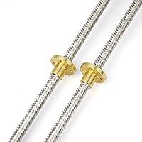Algopix Similar Product 19 - HAWKUNG 2pcs 400mm 8mm T8 Stainless