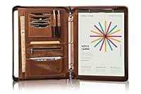 Algopix Similar Product 11 - AZXCG Leather Portfolio Binder3 Ring