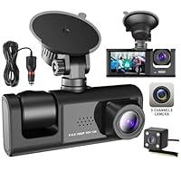 Algopix Similar Product 11 - 3 Channel Dash Camera Front and Rear