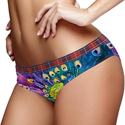 Best Deal for Art Lavender Peacock with Feathers Full Coverage Underwear