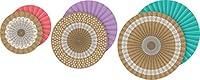Algopix Similar Product 13 - Shabby Chic Burlap Hanging Paper Fans
