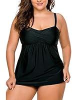 Algopix Similar Product 11 - LALAGEN Womens Straps Swimdress Plus