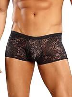 Algopix Similar Product 20 - Male Power Stretch Lace Mini Shorts