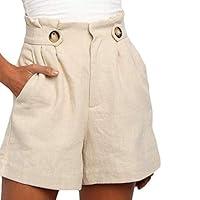 Algopix Similar Product 13 - FORUU Cotton Linen Shorts Women2020