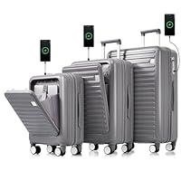 Algopix Similar Product 1 - Luggage Set of 3 20 24 28inch with