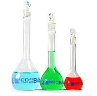 Algopix Similar Product 13 - Volumetric Flask Set 3 Pieces  Class