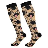 Algopix Similar Product 17 - KOPIRIT Pugs Dog Face Compression Socks