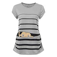 Algopix Similar Product 8 - Woman Maternity TShirtStripe Baby