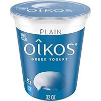 Algopix Similar Product 10 - Oikos Greek Nonfat Yogurt, Plain, 32 oz.