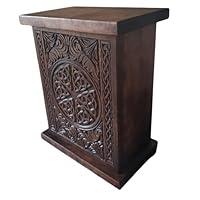 Algopix Similar Product 11 - Celtic Knot Wood Box Cremation Urn for