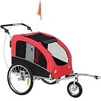 Algopix Similar Product 13 - Aosom Dog Bike Trailer 2in1 Pet