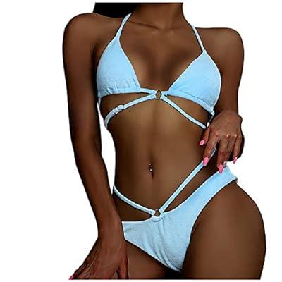 Womens Tummy Control Swimsuit Printed 2-piece Strappy Swimming
