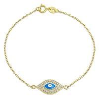 Algopix Similar Product 5 - Cubic Zirconia CZ Tiny Blue Evil Eye