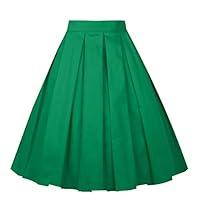 Algopix Similar Product 20 - Girstunm Womens Pleated Vintage Skirt