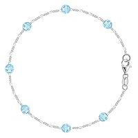 Algopix Similar Product 6 - Blue Synthetic Resin Bead Chain Anklet