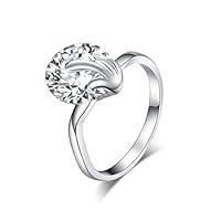 Algopix Similar Product 5 - YAZILIND Platinum Plated Rings White