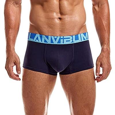 Men Underwear Bulge Enhancing Pouch Big and Tall Top Open Fly Silk Boxer  Briefs