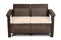 Algopix Similar Product 16 - Keter Corfu Resin Wicker Loveseat with