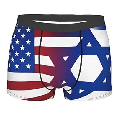 Best Deal for us israeli Flag Boxer Briefs for Mens Regular Breathable