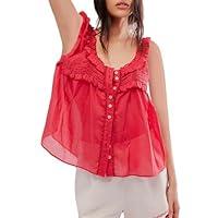 Algopix Similar Product 2 - Women Y2K Cute Lace Trim Tank Top