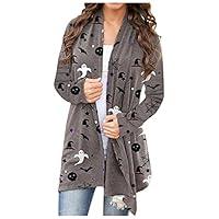 Algopix Similar Product 15 - Womens Halloween Long Sleeve Open
