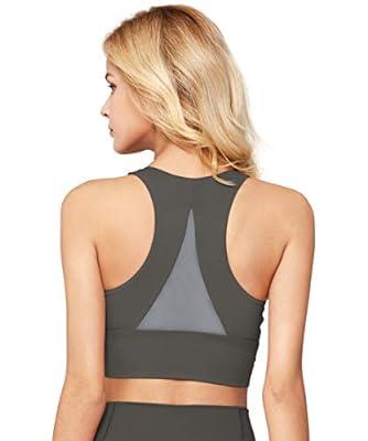 UUE Sports Bra for Women Full Support, Longline Padded Yoga Bra Medium  Impact Crop Tank Tops for Workout, Fitness, Running : : Clothing