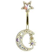 Algopix Similar Product 3 - Pierce2GO 14G 716 Crystal Moon