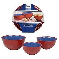 Algopix Similar Product 12 - Bistro Edge Bowls Set Shiny Red Design
