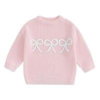 Algopix Similar Product 20 - Newborn Baby Boy Girl Knit Sweater Bow