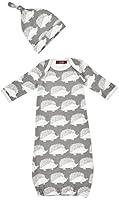 Algopix Similar Product 3 - Milkbarn Newborn Gown and Hat Set Gray