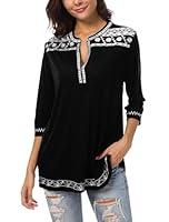 Algopix Similar Product 1 - Womens 34 Sleeve Boho Shirts