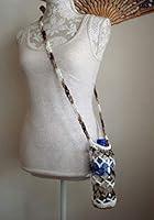 Algopix Similar Product 17 - Cotton Crochet Crossbody Water Bottle